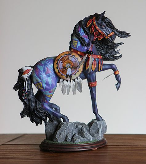 CWRW: Our Bradford Spirit of the Painted Pony Collection Horse Carousel, Indian Horses, Painted Ponies, Painted Horses, Trail Of Tears, Native American Artwork, Wolf Spirit Animal, Pony Horse, Painted Pony