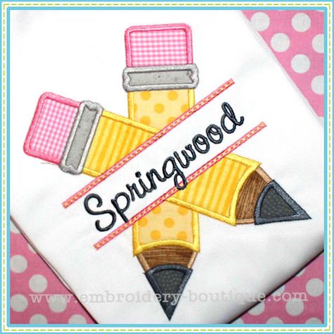 By Category :: Back To School - Embroidery Boutique K Embroidery, School Shirt Designs, Embroidery Boutique, Kid Fonts, Girls Applique, Machine Embroidery Applique, Applique Embroidery Designs, Monogram Frame, Teacher Ideas