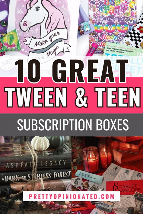 Looking for the best subscription boxes for teens? Check out these 15 picks that are perfect for every interest, from books and art to fashion and fun self-care. Each box is packed with surprises to keep your teen entertained, inspired, and engaged all year long! Teen Boxing, Box Manga, Prize Box, Books And Art, Ya Fantasy Books, Best Subscription Boxes, Gift Subscription Boxes, Inspirational Quotes From Books, Monthly Box