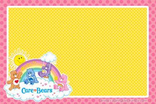 Care Bears Free Printable Kit. Birthday Party Candy Bar, Baby Shower Oso, Care Bears Birthday Party, Care Bear Party, Scrapbook Printables Free, Care Bear Birthday, Free Printable Banner, Invitations Template, Candy Bar Labels