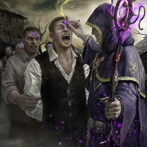 Rite of Mind Control (MOR 056) | TEPPEN Wiki | Fandom Evil Wizard Art, Mutant Design, Evil Magician, Resident Evil Movie, Evil Wizard, Dark Wizard, Joker Poster, Humanoid Creatures, Mind Control