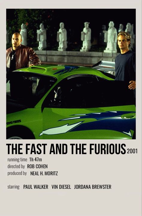 To Fast To Furious, Celebrity Wall Art, Polaroid Movie Poster, Movie Fast And Furious, Movie Tracker, The Fast And The Furious, Fast And The Furious, Posters Minimalist, Furious Movie