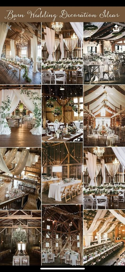 Barn Wedding Reception Ideas, Isle Decorations, Wedding Area, Rustic Barn Wedding Reception, Winter Barn Weddings, Barn Wedding Ideas, Country Wedding Reception, Fall Barn Wedding, Barn Wedding Reception