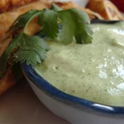 Amy's Cilantro Cream Sauce Cilantro Cream Sauce, Pollo Tropical, Tomatillo Sauce, Cream Sauce Recipes, Cilantro Sauce, Green Sauce, Fish Tacos, Cream Sauce, Dip Recipes