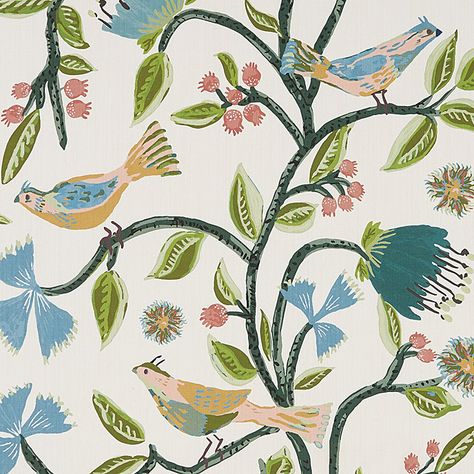 Lyle Green Fabric by the Yard Linen Drapery, Pillow Crafts, Free Fabric Swatches, Floral Vine, Robins Egg Blue, Ballard Designs, Birds Of Paradise, Drapery Fabric, Spring Green