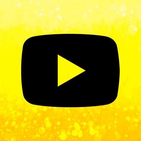 Youtube Logo Yellow, Yellow Setting Icon, App Icons Youtube, Yellow App Icon, Youtube Play Button, Youtube Logo Png, Setting Icon, Arrow Line, Iphone Wallpaper Yellow