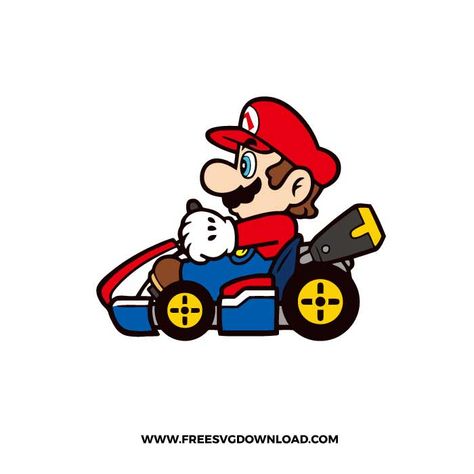 Mario Cart Art, Mario Kart Karts, Luigi Mario Kart, Mario Kart Illustration, Mario Png, Mario Kart Art, Mario Kart Drawing, Mario Svg, Mario Illustration