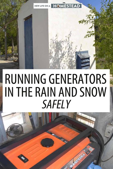 Protecting your generator from the elements is a must, but you cannot put it inside your house or garage - you need a specialized enclosure. #DIY #generator #selfreliance #offgird Generator House Ideas, Thunderbird House, Generator Shed, Homestead Skills, Awesome Life Hacks, Diy Generator, Survival Prep, Running In The Rain, Moonshine Recipes