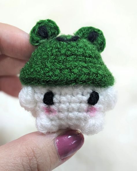 Mini Frog Mushroom 🍄 🐸 Can be used as a showpiece, keychain or bag charm 😍 to add cuteness to your life.✨ The cutest gift for them. ❤️ DM for order and customisation 📩 Follow @pinnacleknits for more ✨ #cutegift #cutegifts #cutegiftidea #cutegiftsforher #minimushroom #minimushroomcrochet #amigurumi #crochet #aesthetic #roomdecor #bagaccessory #bagcharm #cutekeychain #keychain #keychainforgirls #handmadegifts #handmadewithlove #crochetartist #frog #mushroom #minifrogmushroom #pinnacleknits Frog Mushroom, Crochet Artist, Crochet Aesthetic, Cute Gifts For Her, Cute Keychain, Amigurumi Crochet, Cute Crochet, Being Used, Cute Gifts