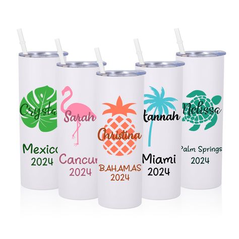 PRICES MAY VARY. 【Personalized Family Vacation Tumblers】Are you still looking for a surprise and practical birthday or holiday gift? Our personalized tumblers with lids and straws are a great choice. Design your unique custom tumblers by clicking the "Customize Now" button, and entering the name, trip location, and date/year to customize. Our customized vacation tumbler cups can be gifted as an unforgettable present for your family on birthdays, Christmas, New Year, Valentine's, Bachelorette par Vacation Tumbler Ideas, Bachelorette Party Cruise, Beach Vacation Gifts, Vacation Cups, Cruise Bachelorette Party, Family Reunion Gifts, Vacation Tumbler, Reunion Gift, Gift Bachelorette Party