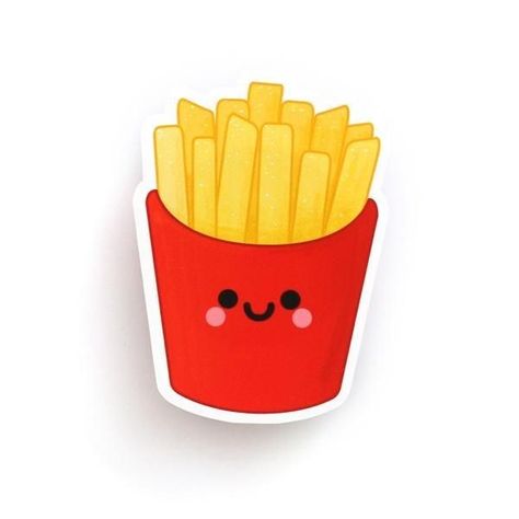 French Fries Doodle, French Fries Drawing, French Fries Illustration, Decorating A Notebook, Fries Drawing, French Fries Sticker, Fries Sticker, Katie Angel, Tufting Ideas