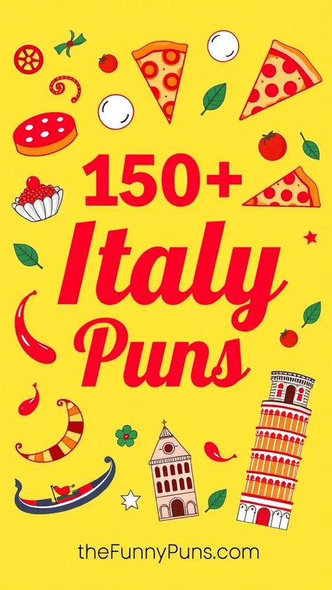 Discover a delightful collection of Italy puns that will have you laughing out loud! From quirky food jokes to funny travel quips, this post is packed with clever wordplay that brings a lighthearted twist to your Italian adventures. Perfect for sharing with friends or using in your next social media post, these puns are sure to elevate your humor game. Whether you're an Italia lover or just enjoy a good joke, there's something here for everyone. Don’t miss out on the fun—click through now for your dose of Italian whimsy! 🍕