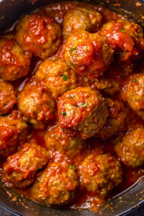 Sausage Meatballs Recipes, Italian Sausage Meatballs, Sausage Meatballs, Baker By Nature, Italian Sausage Recipes, Mild Italian Sausage, Meatless Main Dishes, Homemade Meatballs, Italian Meatballs