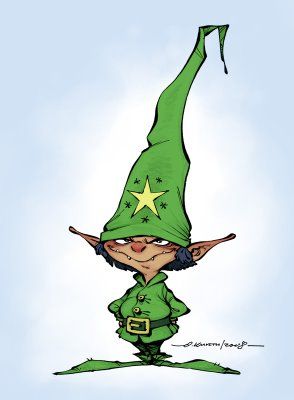 Evil Elf, Fairy Sketch, Elf Cartoon, Elf Drawings, Saint Patricks Day Art, Xmas Elf, Elf Art, Pixies Fairies, Easily Offended