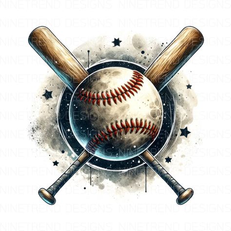 Baseball Logo Design, Baseball Bat Drawing, Baseball Clip Art, Baseball Artwork, Baseball Drawings, Baseball Designs, Baseball Lifestyle, Baseball Clipart, Baseball Sublimation