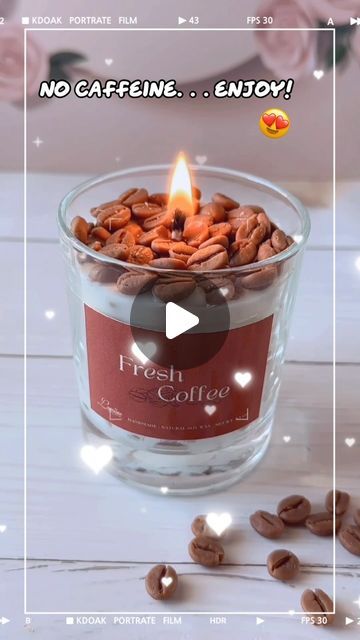 Lumiine_Candles on Instagram: "Fresh Coffee Beans Candle … all made of natural soy wax 😍 . #candles #coffeecandle #candlemaking #coffeelover #candlelover" Candle With Coffee Beans, Coffee Bean Candle, Fresh Coffee Beans, Coffee Candle, Natural Soy Wax Candles, December 19, Fresh Coffee, Wax Candles, Natural Soy Wax