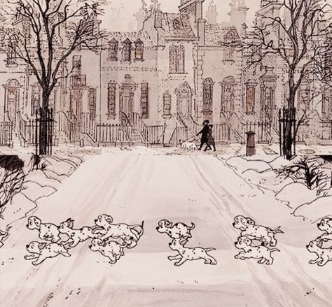 Classic Disney Aesthetic, Old Disney Aesthetic, Disney Winter, Winter Cartoon, Septième Art, Old Disney, Pinturas Disney, 101 Dalmatians, Disney Aesthetic