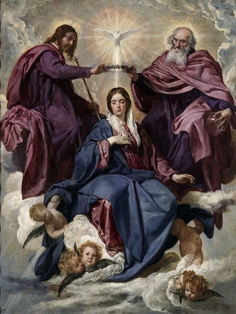 Assumption and crowning of Mary Assumption Of Mary, Virgin Mary, Jesus, Wall Art, Canvas, Wall, Art