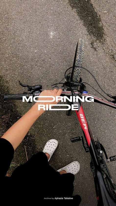 Bersepeda Aesthetic, Bike Ride Instagram Story, Ride Typography, Morning Street, Typography Instagram Story, Ride Aesthetic, Morning Ride, Instagram Graphic Design, Instagram Design Creative