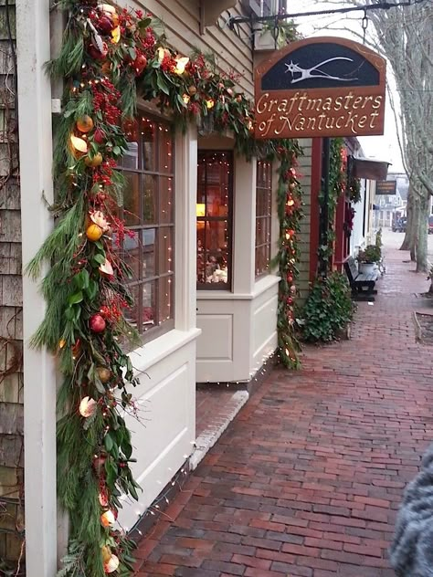 Nantucket Christmas, Couples Christmas, Christmas Tablescape, Cape Cod House, Christmas Town, Have Inspiration, Christmas Travel, Christmas Store, Christmas Scenes