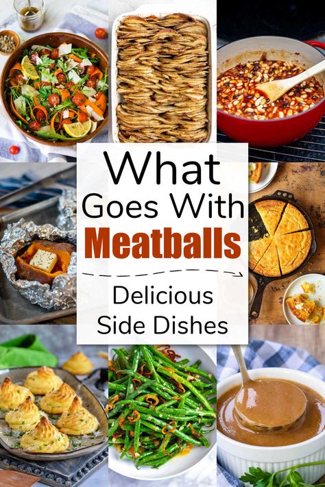 Sides For Chicken Meatballs, Meatballs And Veggies Dinners, What To Serve With Bbq Meatballs, What Goes Good With Meatballs, Sides To Go With Meatballs, What Goes With Meatball Subs, Side Dish For Meatballs, What To Have With Meatballs, Bbq Meatballs And Sides