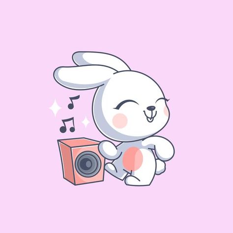 Cute bunny dancing and listening to musi... | Premium Vector #Freepik #vector #music Bunny Dancing, Dancing Drawing, Bunny Dance, Music Drawings, African Art Paintings, Cute Kawaii Animals, Card Drawing, Retro Cartoons, Cute Pigs