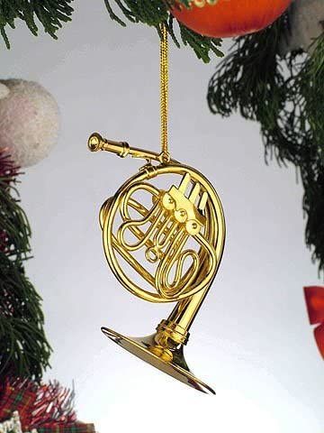 Music Christmas Ornaments, Broadway Gifts, Brass Music, French Gifts, Rock Gifts, Red Gift Box, French Horn, Christmas Ornaments Gifts, Whimsical Decor