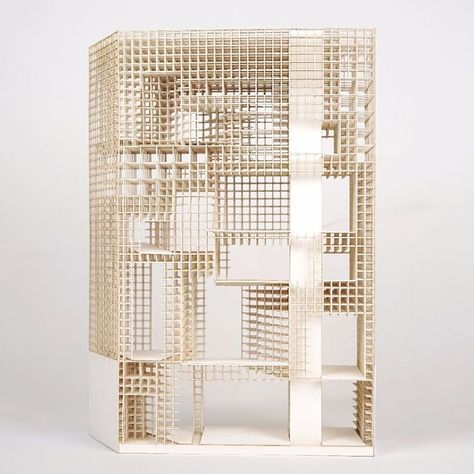 Archidose — Memory Reservoir  by Yvette Liu @ Studio... Arch Student, Section Model, Grid Architecture, Grid Structure, Public Pool, Timber Architecture, Concept Models Architecture, Architectural Sculpture, Arch Model