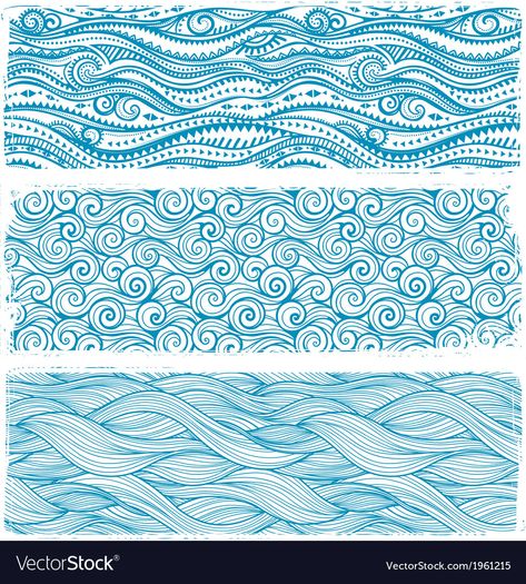 Wave Drawing, Wave Illustration, Waves Vector, Wind Wave, Soyut Sanat Tabloları, Waves Tattoo, Water Art, Wave Art, Doodle Art Designs