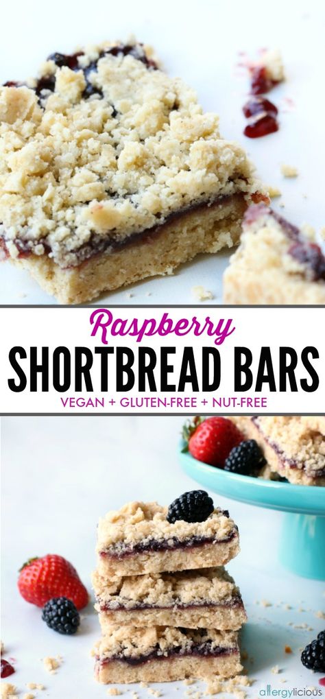 Raspberry Shortbread Bars, Raspberry Shortbread, Golden Cookie, Vegan Shortbread, Gluten Free Shortbread, Cookie Crumble, Shortbread Recipe, Vegan Protein Bars, Buttery Shortbread