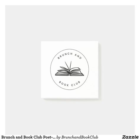 Book Club Aesthetic Logo, Book Club Logo, Book Logo, Clubbing Aesthetic, Club Logo, Post It Notes, Post It, Design Inspo, Book Club Books