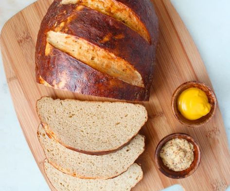 Sourdough Pretzel Bread Sourdough Pretzel Bread, Sourdough Pretzel, Pretzel Bread, Egg Nutrition, Cinnamon Raisin Bread, Sourdough Starter Recipe, Sourdough Bread Recipe, Soft Pretzels, Bread Bowls