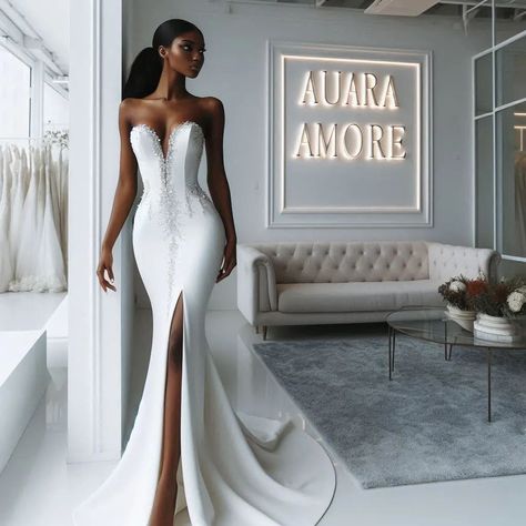 Enchanting in every way ✨💕 #fashionstyle #fashiontips #fashioninspiration #fashioninspo #fashion #beautiful #bridetobe #bridalgown #tailorscatalogue #gown #weddinggown #wedding #weddingdress #luxurywedding #luxury #love #skirt #style #dress #auraamore24_ #auraamore Mermaid Wedding Dress With Sleeves, African Bridal Dress, Luxury Love, Pnina Tornai, Jolie Photo, Skirt Style, Bridal Dress, Mermaid Wedding, Mermaid Wedding Dress