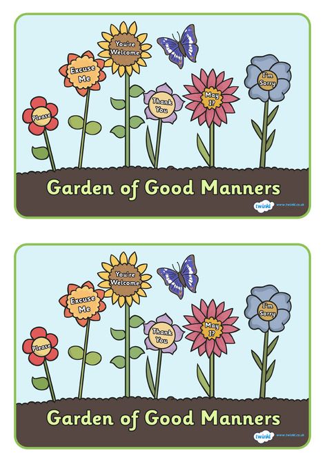 Twinkl Resources >> Garden Of Good Manners Display Posters 1  >> Thousands of printable primary teaching resources for EYFS, KS1, KS2 and beyond! good manners, education, home school, child development, children activities, free, kids, children behaviour, behaviour, children, behaviour management, behaviour garden, manners, Garden Of Good Manners, Good Manners For Kids, Manners Preschool, Manners For Kids, British Values, Poster Classroom, Display Posters, Pre Primary, Teaching Resources Primary