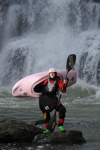 Emily Jackson, Pro Kayaker (love the pink boat!) Kayaking Aesthetic, Kayak Pictures, Emily Jackson, Pink Boat, White Water Kayak, Future Vision, Kayak Camping, Kayak Trip, Whitewater Kayaking