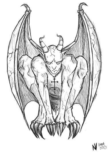 Gargoyle Drawing Reference, Devils Drawing, Gargoyle Drawing, Gargoyles Art, Gargoyle Tattoo, Gothic Gargoyles, Dragons Tattoo, Country Tattoos, Chinese Dragon Tattoos