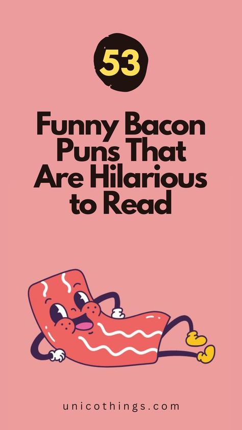 Looking for a sizzling dose of humor? Our collection of hilarious bacon puns is here to make your taste buds and funny bone sizzle with delight. Bacon Puns, Bacon Funny, Witty Comebacks, Double Entendre, Best Bacon, Funny Puns, Bones Funny, Taste Buds, Puns