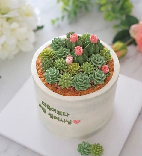 Birthday Cake Plant Design, Plant Cake Ideas Minimalist, Plant Lover Cake Ideas, Succulent Pot Cake, Plant Cake Design Birthday, Plants Cake Design, Plant Theme Cake, Plant Birthday Cakes, Plant Cakes Ideas