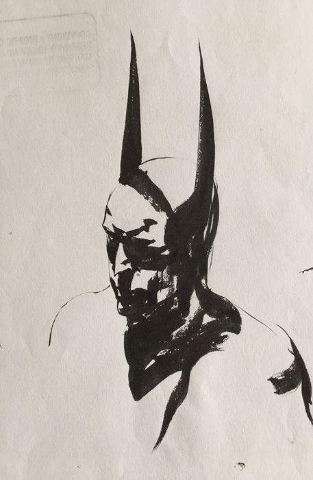 The Batman Sketch, George Pratt Art, George Pratt, Batman Sketch, Comic Sketch, Comic Convention, Batman Drawing, News Art, Batman Tattoo