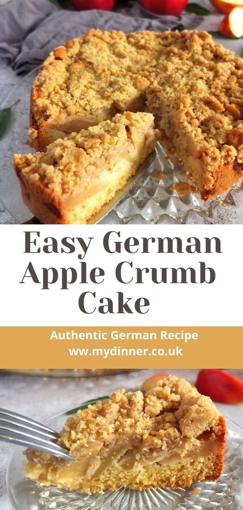 German Apple Kuchen Recipes, Apple Cake German, German Apple Crumb Cake Recipe, German Apple Crumble Cake, Apple Streusel Cake Recipe, German Apple Streusel Cake, Easy German Apple Cake, German Apple Cake With Streusel, German Apple Pie Cake