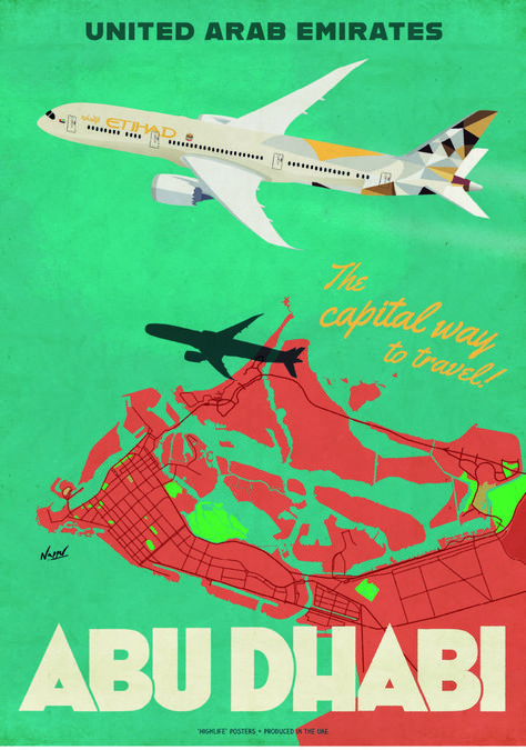 Meet the Artist: Clare Napper, the Creator of “Highlife Dubai” Vintage Poster Series - Arte & Lusso Posters High Quality, Vintage Airline Posters, Living In Dubai, Vintage Airlines, Expat Life, Poster Series, Dubai Travel, Vintage Ephemera, Dubai Uae