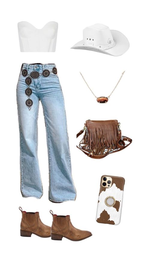 What’s not to love about cowgirl fashion? Cow prints, boots, fringe accessories, the list goes on and on. If you love the cowgirl look but don’t want to look like you stepped straight out of the Wild West, you’ll love the ideas in this post. I’m sharing 9 modern cowgirl outfit ideas perfect for encapsulating the spirit of the Wild West - but with a contemporary touch. So, here are 23 adorable modern cowgirl outfit ideas for you to recreate. Tap to keep reading! Modern Cowgirl Outfits, Cowgirl Outfit Ideas, Wild West Outfits, West Outfit, Party Dress Outfit, Fringe Accessories, Party Dress Inspiration, White Cowgirl Boots, Black Cowgirl Boots