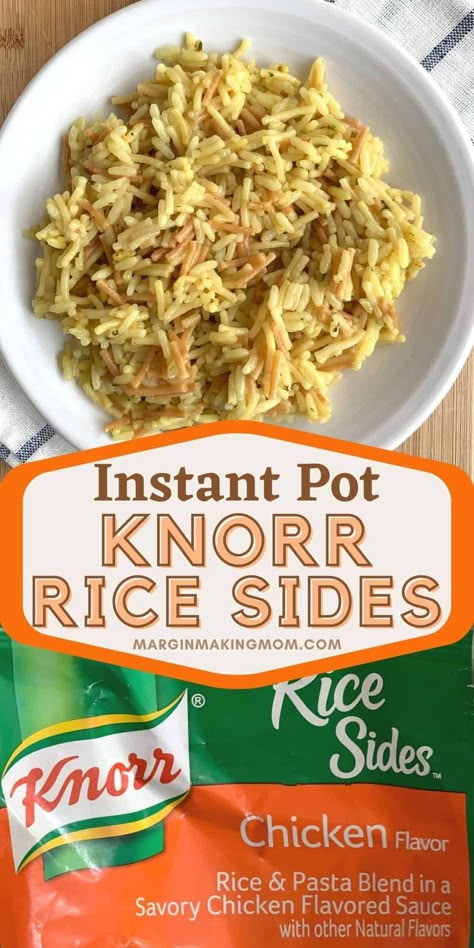 Learn how to cook Knorr Rice Sides in the Instant Pot as a great way to save time and effort in the kitchen! Instant Rice In Instant Pot, Knorr Rice Instant Pot, Knorr Pasta Sides Instant Pot, Knorr Rice Recipes, Knorr Pasta Sides, Knorr Rice Sides, Instapot Air Fryer, Instant Pot Side Dishes, Broiled Chicken Breast