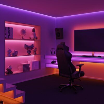 Light up Philips Hue to match the Super Bowl - Hueblog.com Phillips Hue Lighting Ideas, Hue Lighting Ideas, Phillips Hue Lighting, Phillips Hue, Question Of The Week, Desk Lighting, Under Desk, Philips Hue, Hue Philips