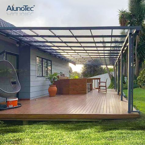 Polycarbonate Roof, Window Canopy, Carport Canopy, Outdoor Awnings, Aluminum Pergola, Roof Colors, Pergola With Roof, Patio Roof, Aluminum Patio