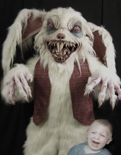 When Easter Bunnies Go Bad Bunny Man, Creepy Horror, The Boogeyman, Easter Bunny Rabbit, Urban Legends, A Train, Halloween Fun, Theme Park, Happy Easter