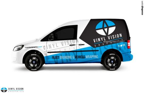 Best Volkswagen Caddy Wrap Design for Printing & Graphics Company by Essellegi Van Signwriting, Truck Wraps Graphics, Van Wrap Design, Camper Logo, Van Signage, Vehicle Wrap Design, Car Branding, Caddy Van, Vehicle Signage