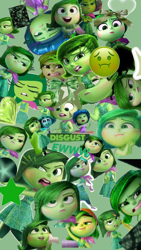 Disgust Wallpaper, Disney Pixar, Pixar, Inside Out, Collage