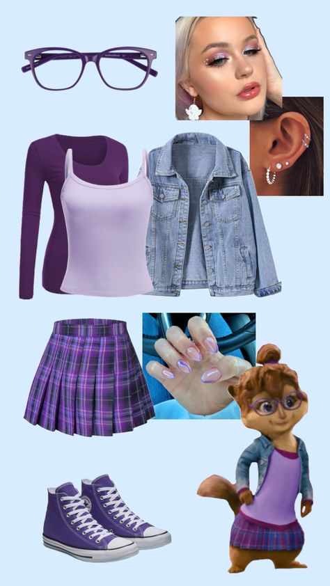 Outfit inspired by Jeanette from the chipettes 💜 #outfitinspo #aesthetic #vibes #outfit #aestheticgirl #preppy #preppyaesthetic #preppyoutfit #preppygirl #aestheticoutfit #purple #purpleaesthetic The Chipettes, Vibes Outfit, Outfit Inspired, Preppy Girl, Halloween Inspo, Aesthetic Vibes, Preppy Aesthetic, Preppy Outfit, Purple Aesthetic