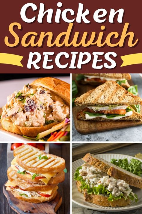 Wondering what to have for lunch? Try these chicken sandwich recipes! From sloppy Joes to paninis to grilled cheese, these sandwiches are hearty, filling, and so good. Grilled Chicken Salad Sandwich, Chicken Sandwich Filling, Chicken Breast Sandwich Recipes, What To Have For Lunch, Healthy Chicken Sandwich Recipes, Chicken Breast Dishes, Chicken Breast Sandwich, Chicken Salad Sandwich Recipe, Tea Sandwiches Recipes